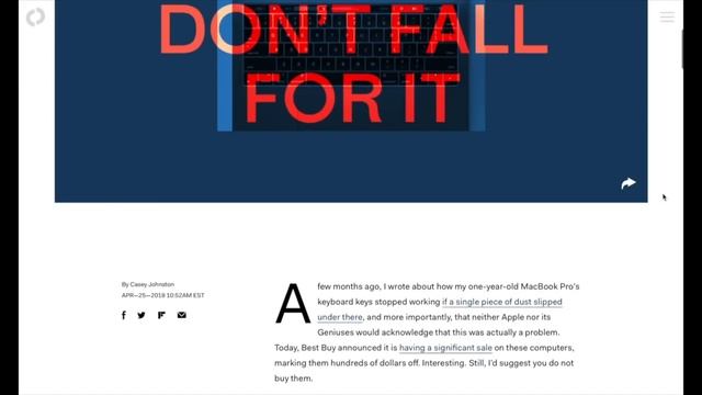 Apple will fix your MacBook Keyboard... for Free