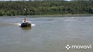 ПОКАТУШКИ НА ЛОДКЕ ФРЕГАТ290 ПРО, РЫБАЛКА Р.ОБЬ,  КИРЕЕВСК ТОМСКАЯ ОБЛАСТЬ