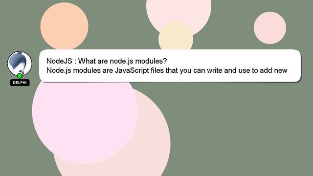 NodeJS : What are node.js modules?