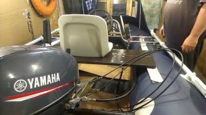 Дистанционное управление на лодке солар 380 с мотором ямаха9.9 -15
