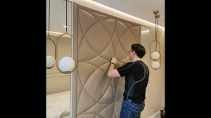 Монтаж кровати и мягких стеновых панелей в Москве