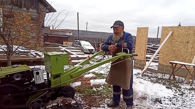 Тяжелый дизельный мотоблок ТАТА. Устраняю вибрацию. (подушки под двигатель).