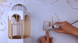 Декоративная клетка для птиц своими руками в подарок DIY