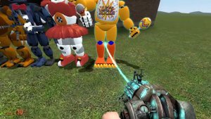 COMPLETE ALL FNAF 1 9 SECURITY BREACH ANIMATRONICS SIZE COMPARISON In Garry's Mod!