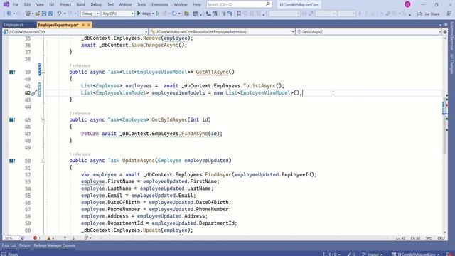 Part-15: How to retrieve and display data using repository pattern | Asp.net core MVC 7.0 project