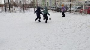 Зимний Футбол на ул. Лобачевского. (г.Новосибирск). 2024г.