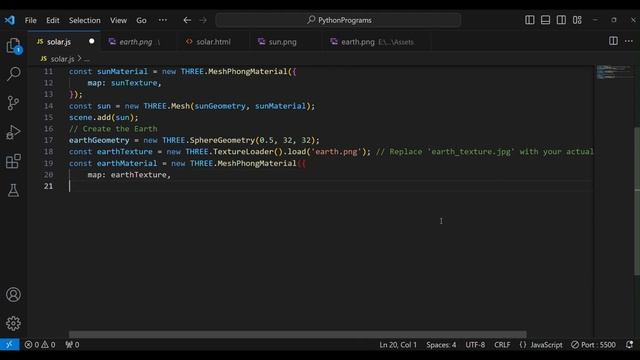 Creating an Animated Solar System with HTML and JavaScript | @codeneverlies200
