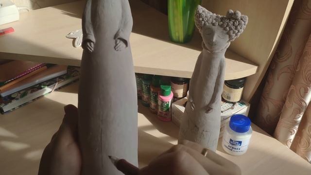 Как сделать декоративных ангелов из массы папье-маше на бутылке. Сказочный город. Лепка и роспись смотреть онлайн