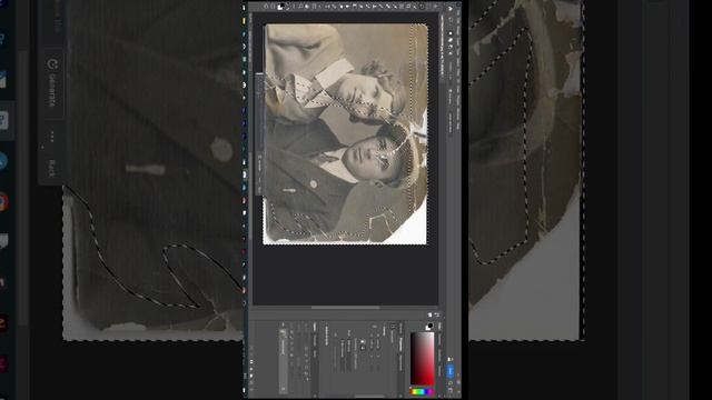 Реставрация старого фото с помощью #ai в #photoshop