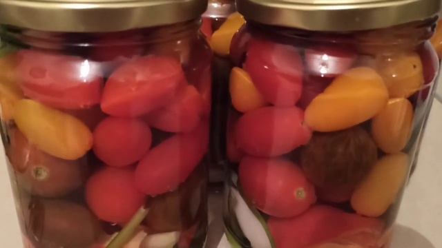 Маринованные помидорки... Мини помидорки на зиму.. смотреть онлайн