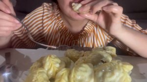 Мукбанг манты кушаю MUKBANG NO TALKING