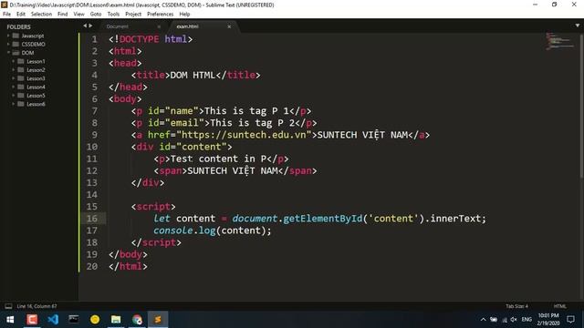06. DOM HTML in Javascript - Học Javascript
