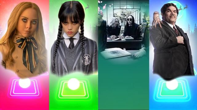 M3GAN Vs Wednesday Addams Vs Wednsday Dance Vs Gomez Addams - Tiles Hop EDM Rush