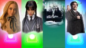 M3GAN vs Wednesday Addams vs Wednsday Dance vs Gomez Addams - Tiles Hop EDM Rush