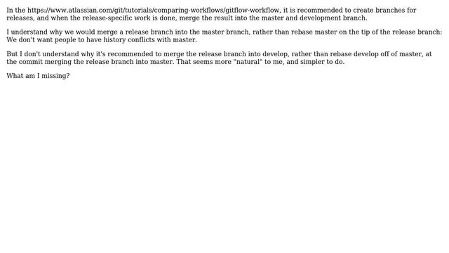 Software Engineering: With the "git flow" approach, why are release branches merged into develop? смотреть онлайн