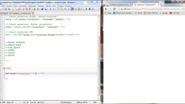 109.1.  How to create  mysqli object oriented connection смотреть онлайн