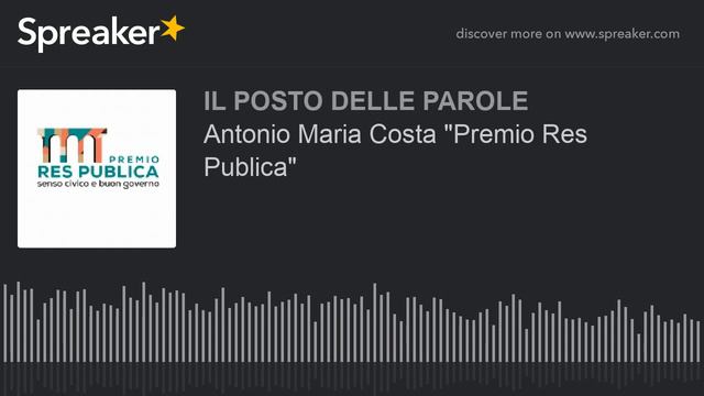 Antonio Maria Costa "Premio Res Publica" смотреть онлайн