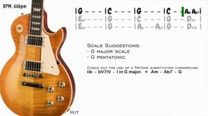 Smooth Major Blues Guitar Backing Track Jam In G