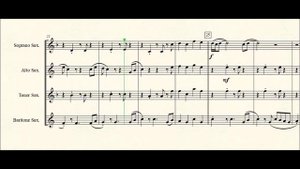 Stand By Me for Saxophone quartet.