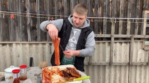 Простой вкусный рецепт свинины горячего копчения.