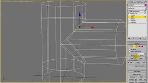 Соединение труб одного диаметра в 3ds max
