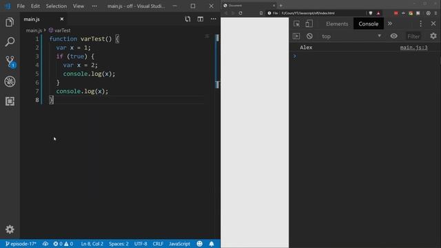 [17/??] Les différences entre var et let en Javascript | Javascript & ES6/7/8 pour débutants 2019