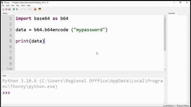 Python Exercise # 14 | Encoding and Decoding using Base64 Module