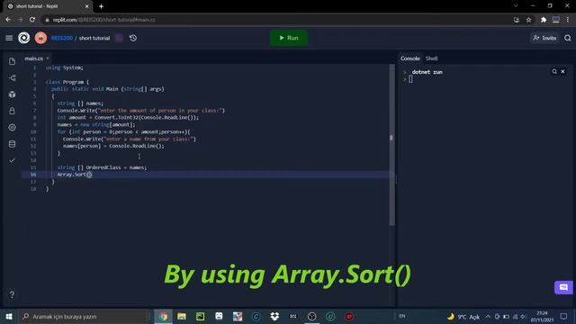 C# How To Alphabetically Sort Strings In An Array!!!