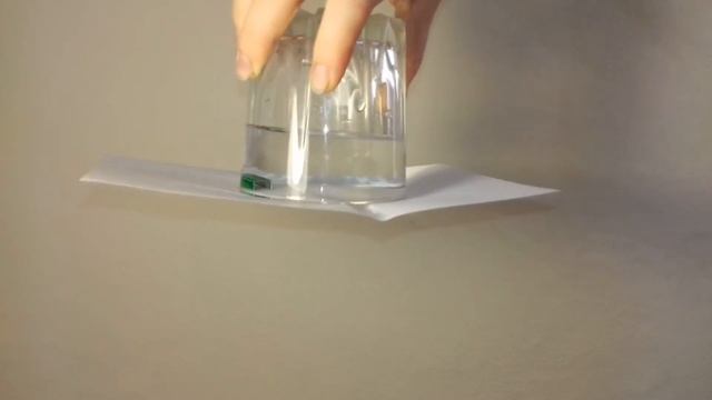 Эксперимент из  подручных средств. Опыт с водой в стакане.