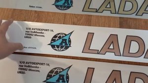 Самоклеющаяся полоса LADA на лобовое стекло по мотивам USSR