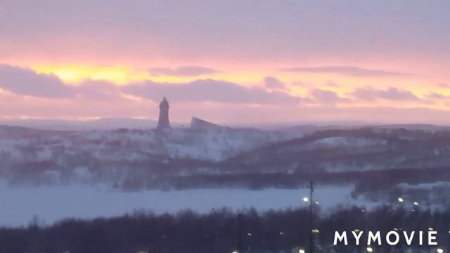 Метели как не бывало.Но какой закат!!! Мурманск смотреть онлайн