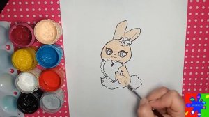 Милая зайка. Как нарисовать зайку. Простые рисунки для детей.