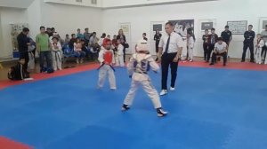 Тхэквондо спаринг Александр 10лет (Taekwondo sparing Alexey 10years old)