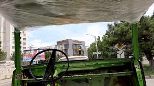 Ваз 2106 на жёсткой сцепке по городу