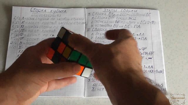 СБОРКА КУБИКА ПОШАГОВО. ПРОСТО. 1.