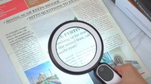 лупа заряжающейся с 15 кратном увеличением с подсветкой