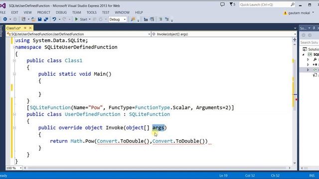 User defined function using CLR code in SQLite query | C# | SQLite