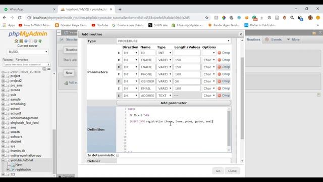 How to Create Stored Procedure in PhpMyAdmin Part 1 with C# Windows Form Application
