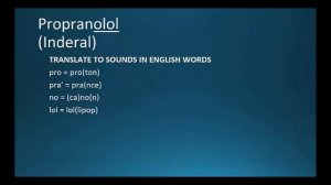 (CC) How to Pronounce propranolol (Inderal) Backbuilding Pharmacology