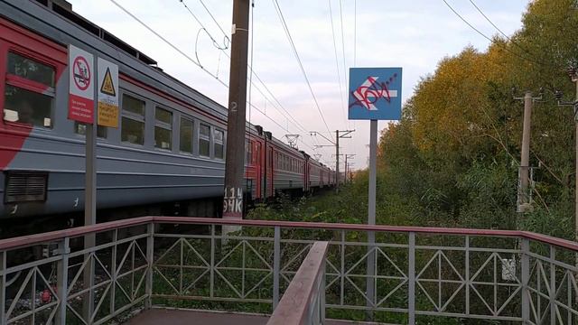 Электропоезд ЭД4М-0172 перегон Каналстрой - Дмитров 22.09.2020 смотреть онлайн