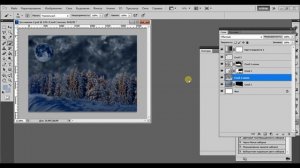 Зимнее волшебство в Фотошоп