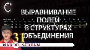 Программирование на C. Урок 31. Выравнивание полей в структурах. Объединения