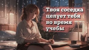 Твоя соседка целует тебя во время учебы (АСМР)