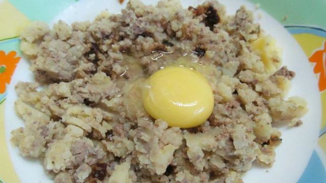 Закуска из картофеля с печенью