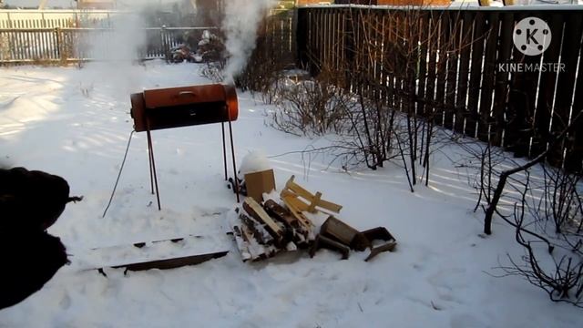 1января 2021. ЖАРИМ ШАШЛЫК на Морозе - 30°. Сибирь. смотреть онлайн