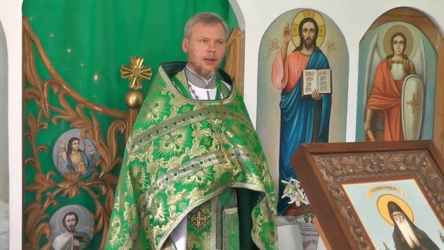 Престол храма преп  Агапита Печерского  слово о преподобном протоиерея о Сергия