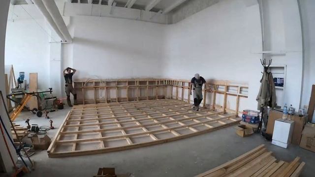 Изготовление самой большой циклорамы в городе Белгороде для ICON fotostudio. смотреть онлайн