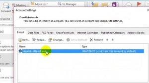 How to find exchange server name in Outlook