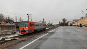 Прибытие рельсового автобуса (РА1-052) на вокзал Ржев-Балтийский