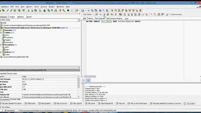 COMO ADICIONAR UM CAMPO VIA SQL E DEPOIS COMMITAR BANCO FIREBIRD INTERBASE VIA IBEXPERT360p
